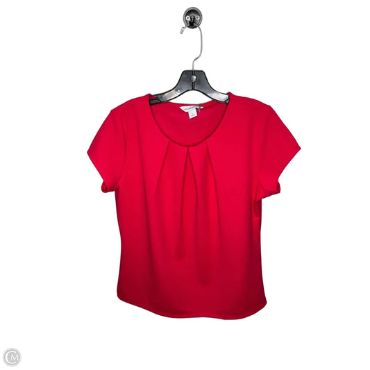 Top Sleeveless By Liz Claiborne In Red, Size: L