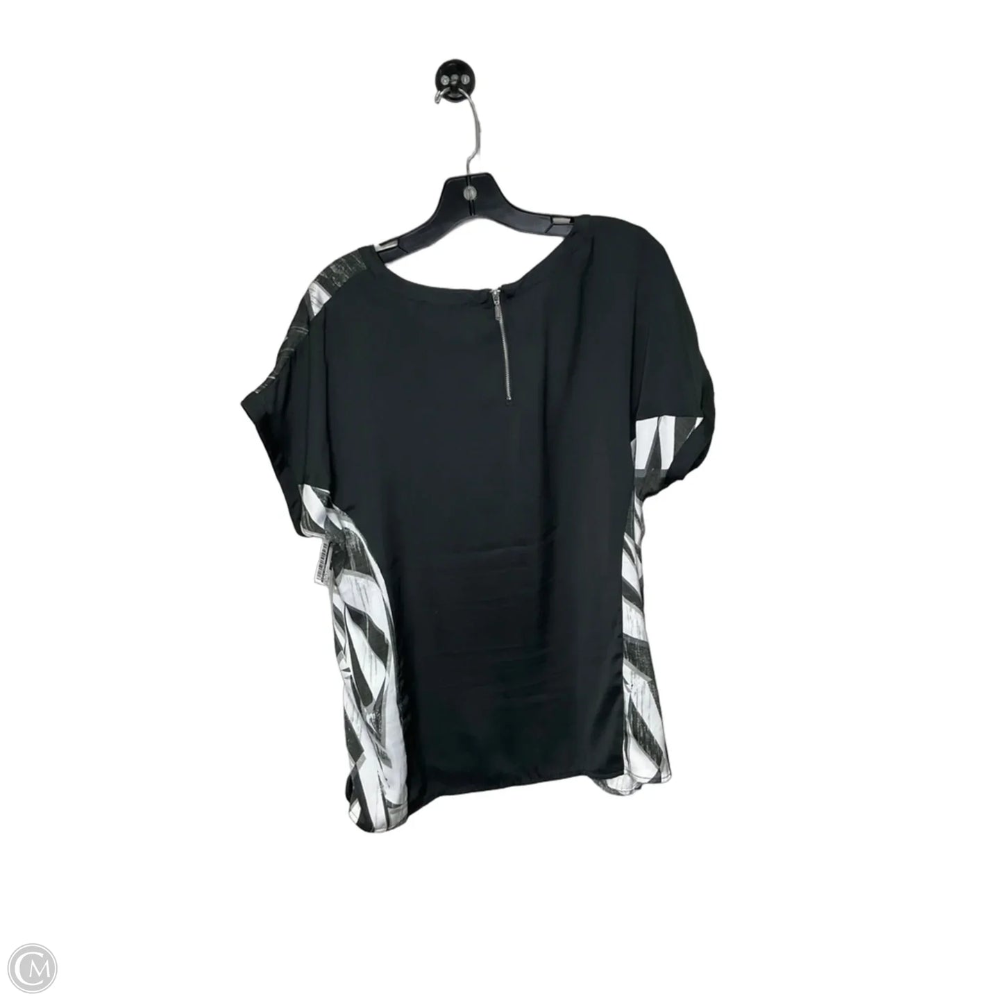 Top Short Sleeve By Willi Smith In Black & White, Size: Xl