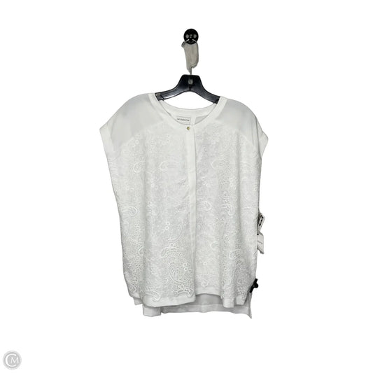 Top Sleeveless By Liz Claiborne In White, Size: Xl