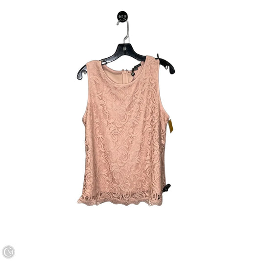 Top Sleeveless By Adrianna Papell In Orange, Size: Xl
