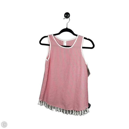 Top Sleeveless By Mms In Striped Pattern, Size: Xs