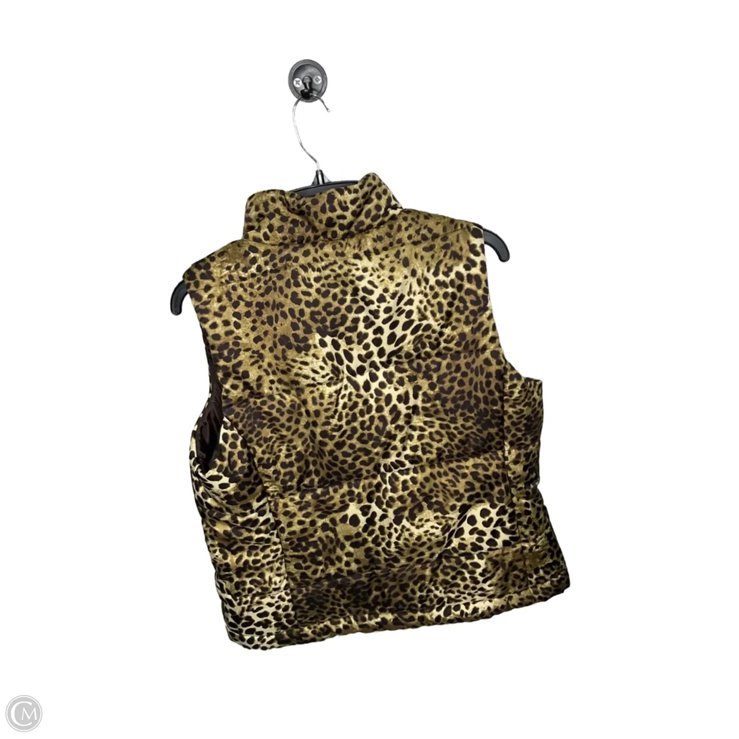 Vest Puffer & Quilted By Jones New York In Animal Print, Size: L