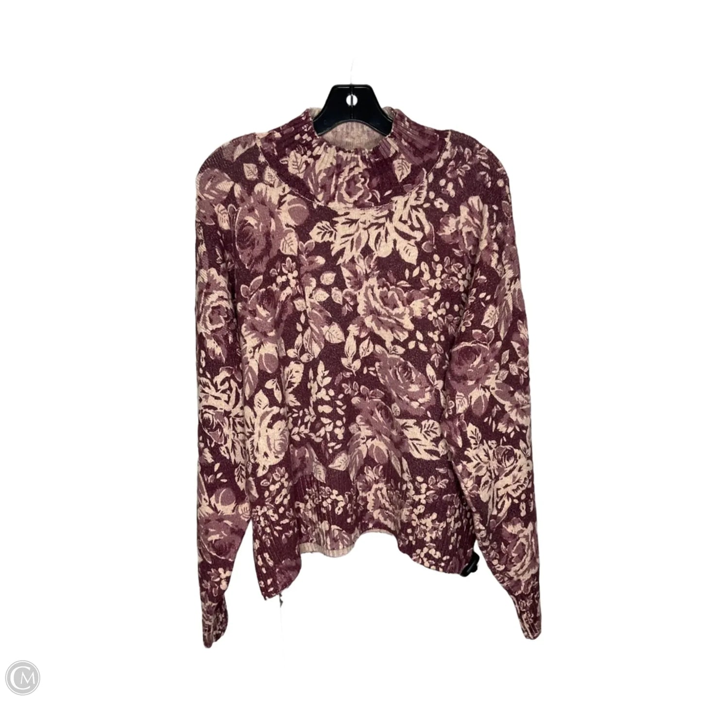 Sweater By Clothes Mentor In Floral Print, Size: L