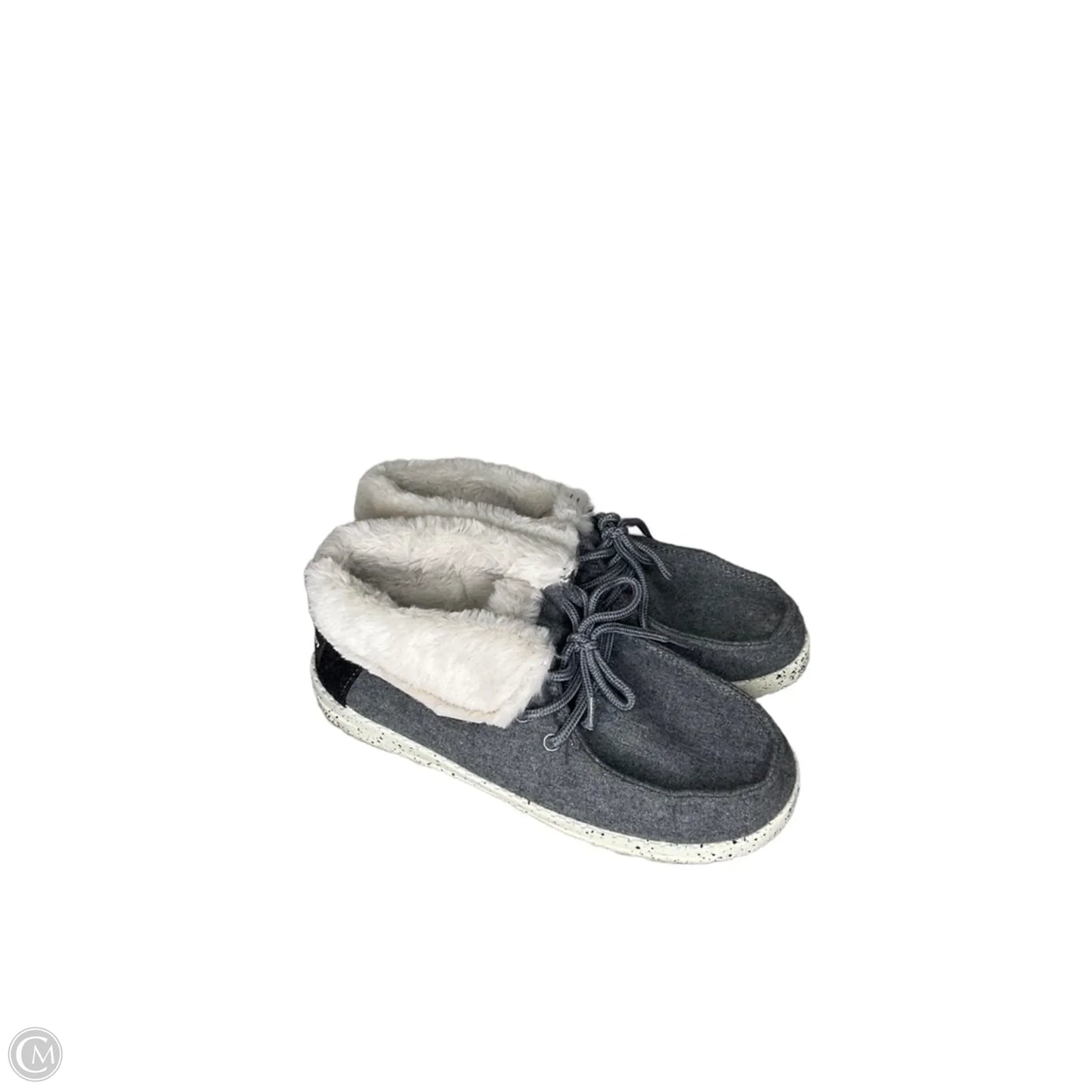 Boots Ankle Flats By Rock And Candy In Grey & White, Size: 8