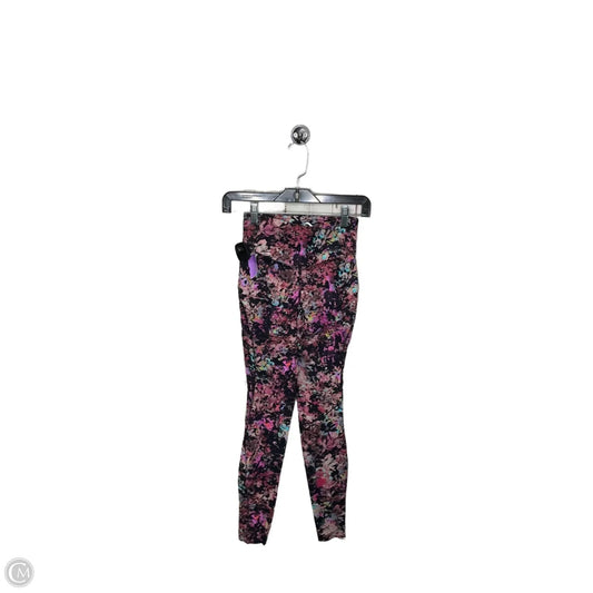 Athletic Leggings By Lululemon In Black & Pink, Size: 4