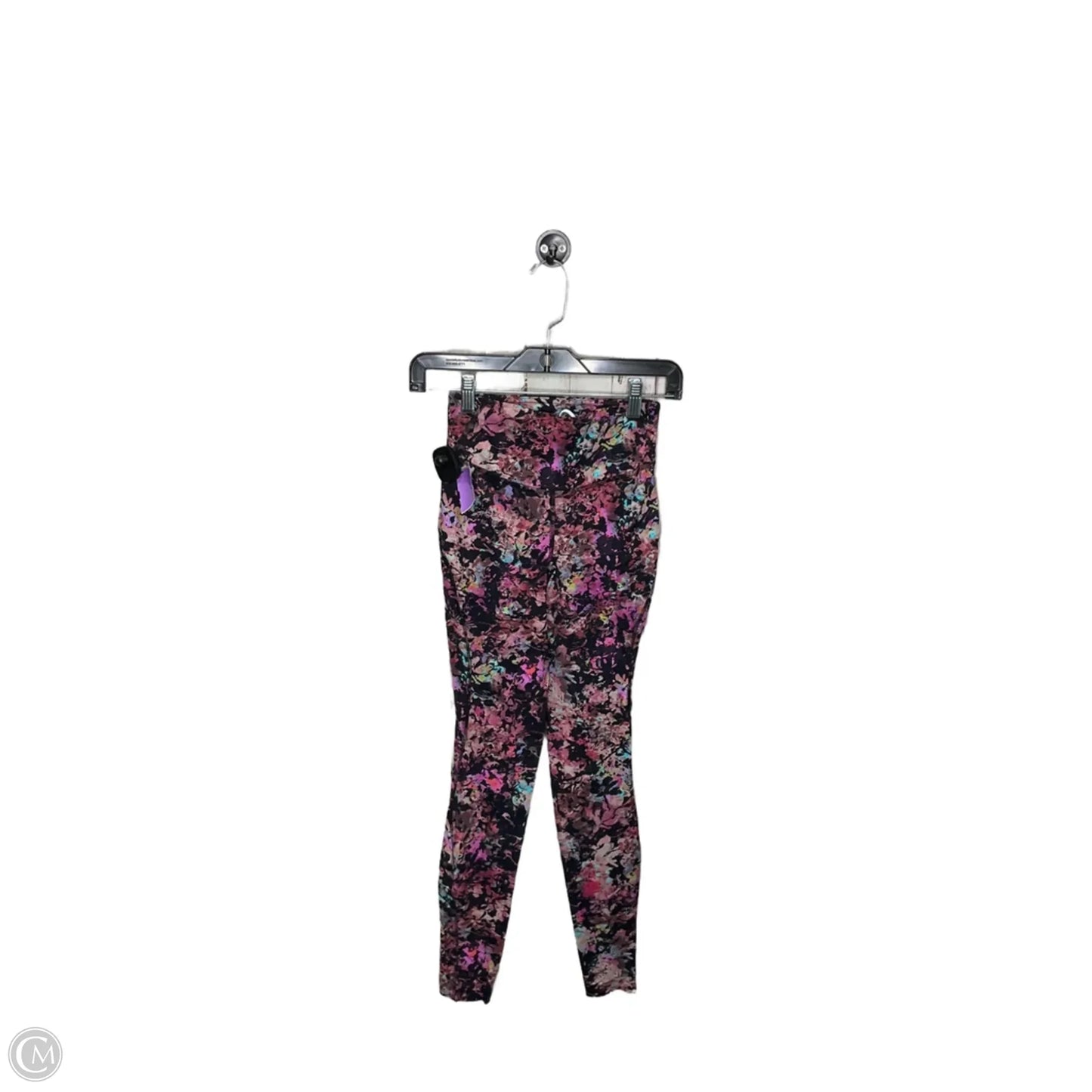 Athletic Leggings By Lululemon In Black & Pink, Size: 4