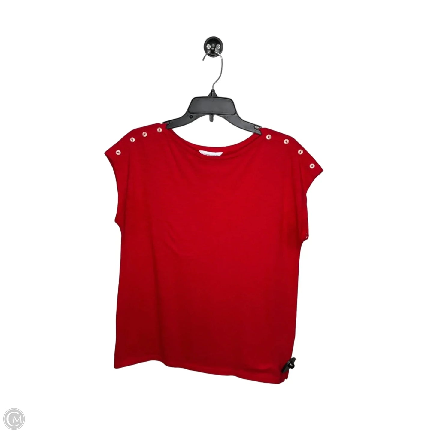 Top Short Sleeve By Liz Claiborne In Red, Size: M