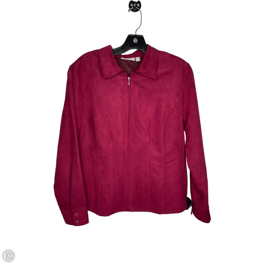Jacket Shirt By Croft And Barrow In Purple, Size: Lp
