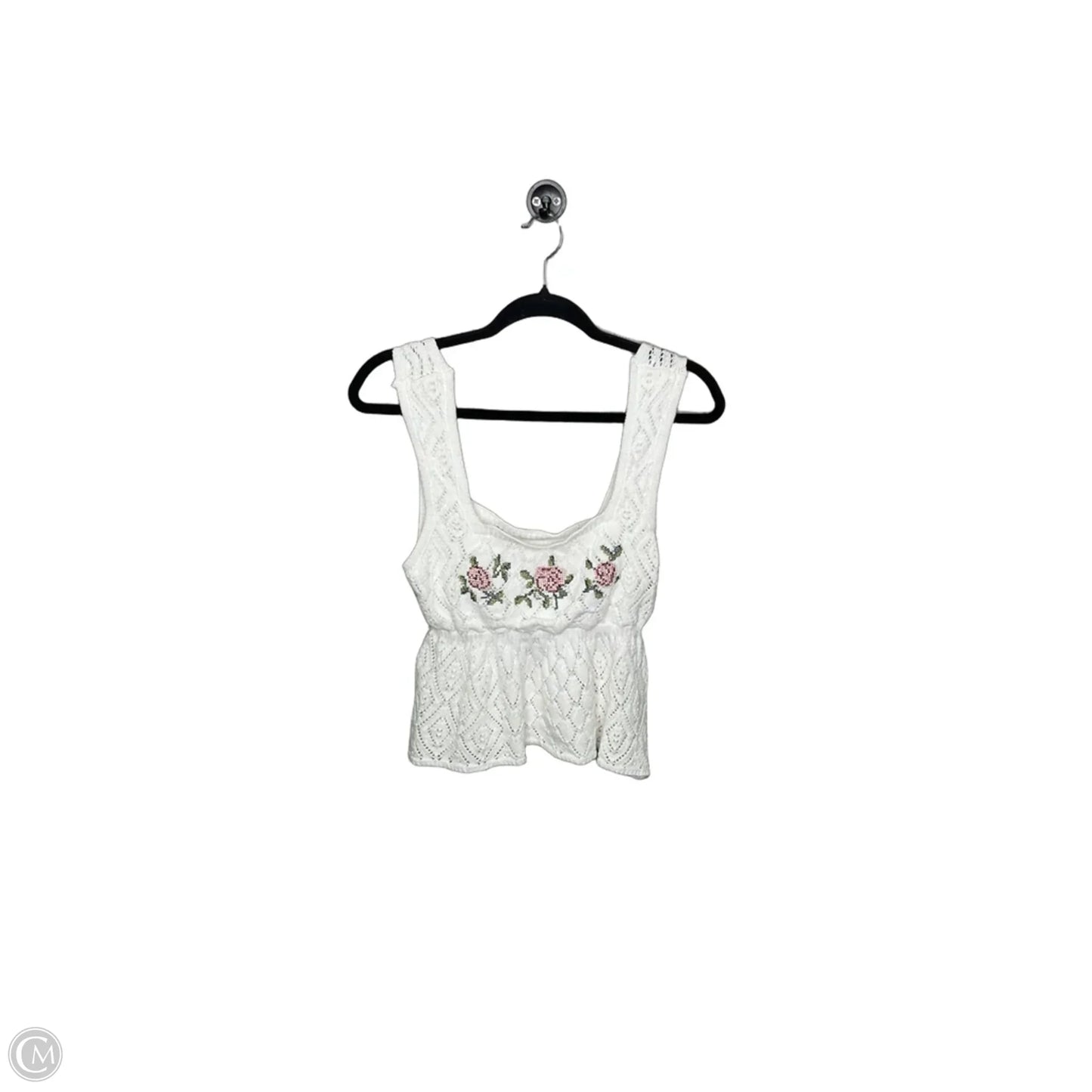 Top Sleeveless By Pink Rose In White, Size: S