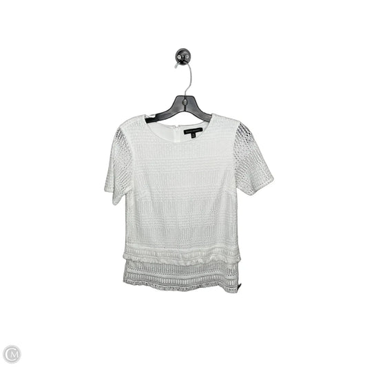 Top Short Sleeve By Banana Republic In White, Size: Xs