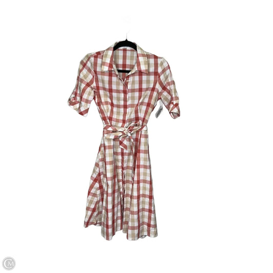 Dress Casual Short By Calvin Klein In Plaid Pattern, Size: 4