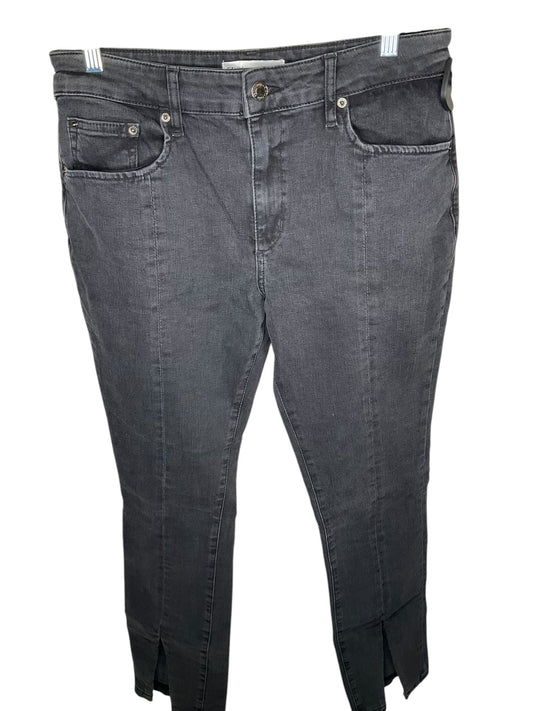 Jeans Flared By Zara In Black Denim, Size: 12