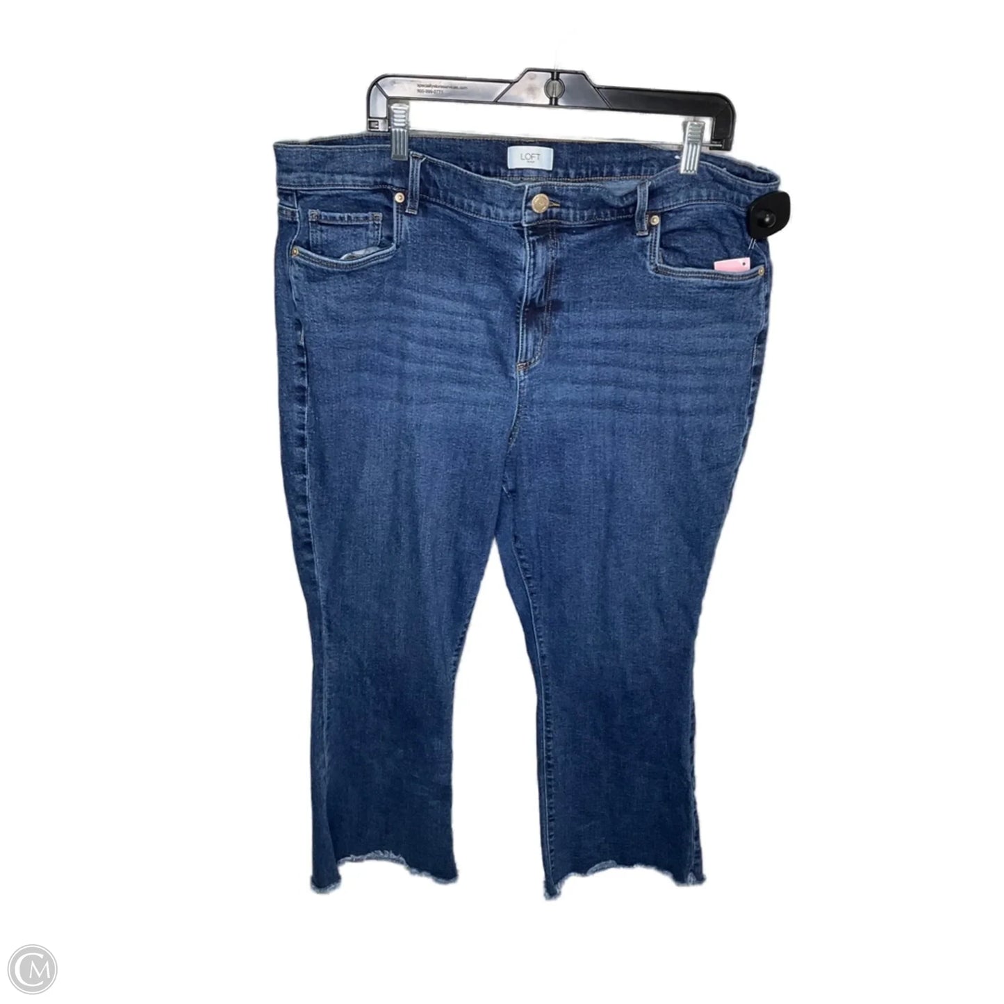 Jeans Cropped By Loft In Blue, Size: 18