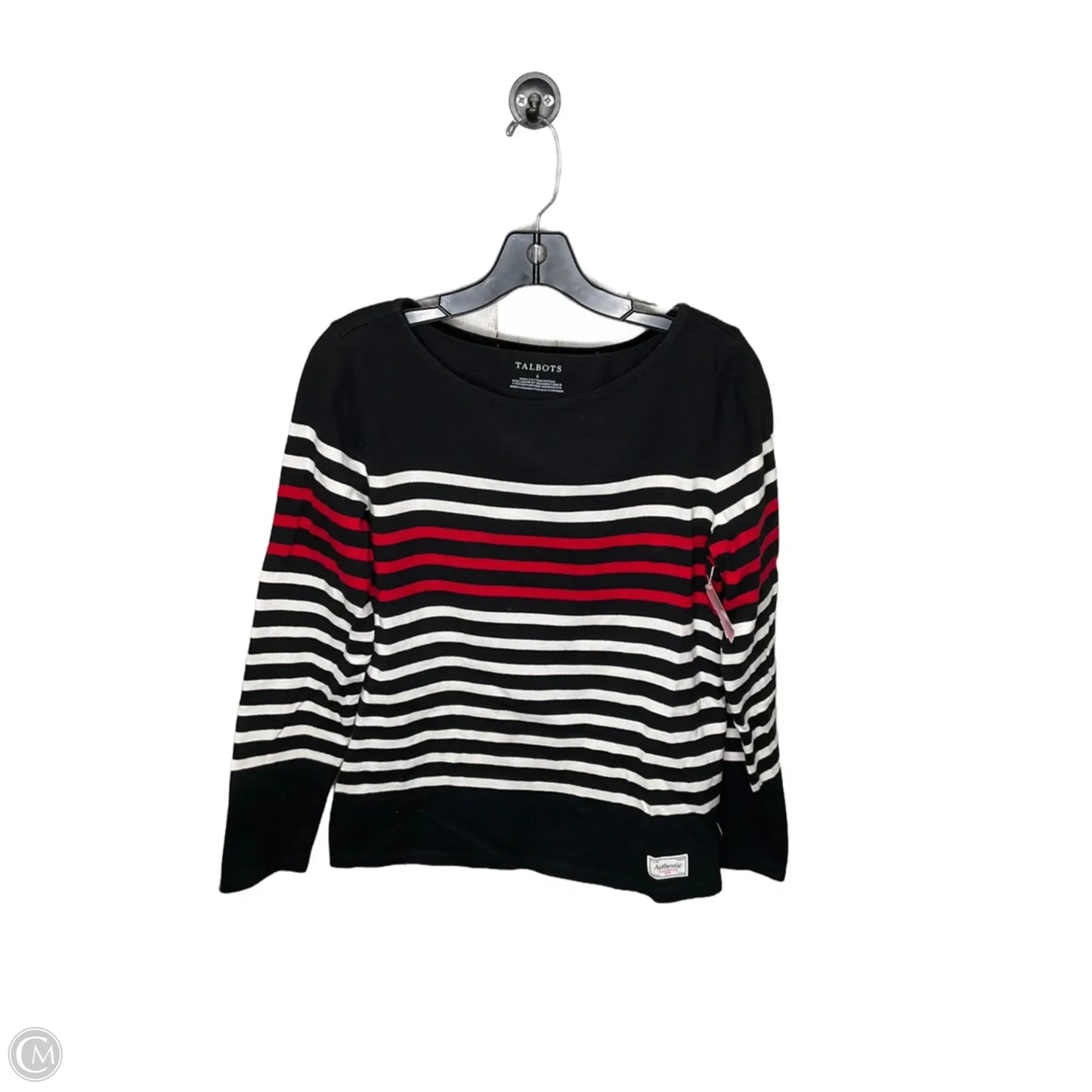 Top Long Sleeve By Talbots In Black & White, Size: S