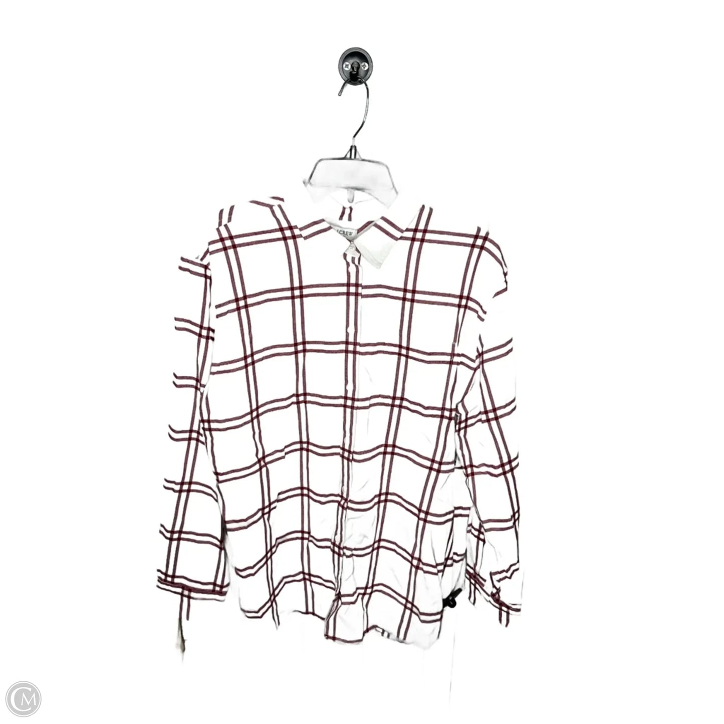 Top Long Sleeve By J. Crew In Red & White, Size: Xl