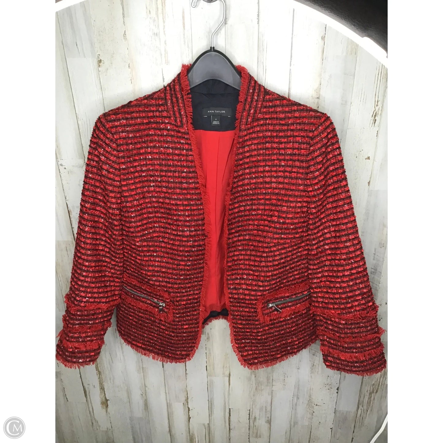 Blazer By Ann Taylor In Red, Size: 6