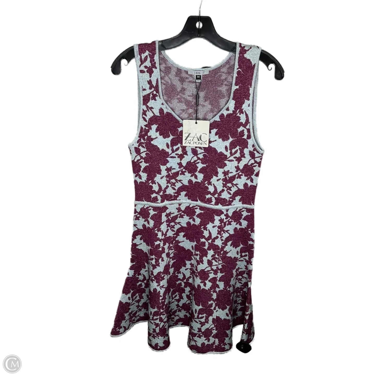 Dress Designer By Zac By Zac Posen In Maroon, Size: M