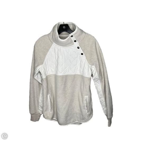 Athletic Top Long Sleeve Collar By Abercrombie And Fitch In Cream, Size: S