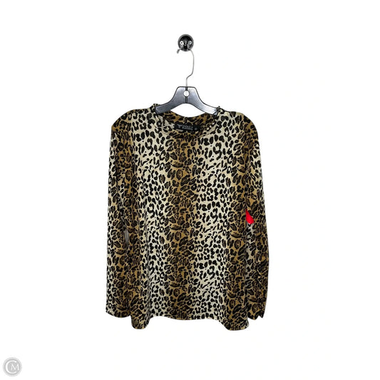 Top Long Sleeve By Lucky & Blessed In Animal Print, Size: 3x