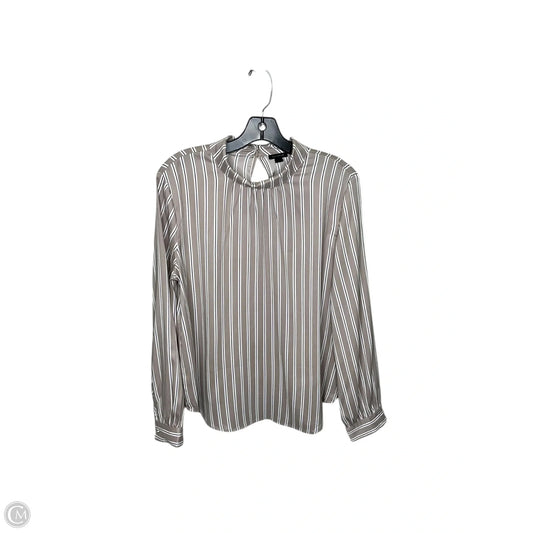Top Long Sleeve By Ann Taylor In Striped Pattern, Size: M