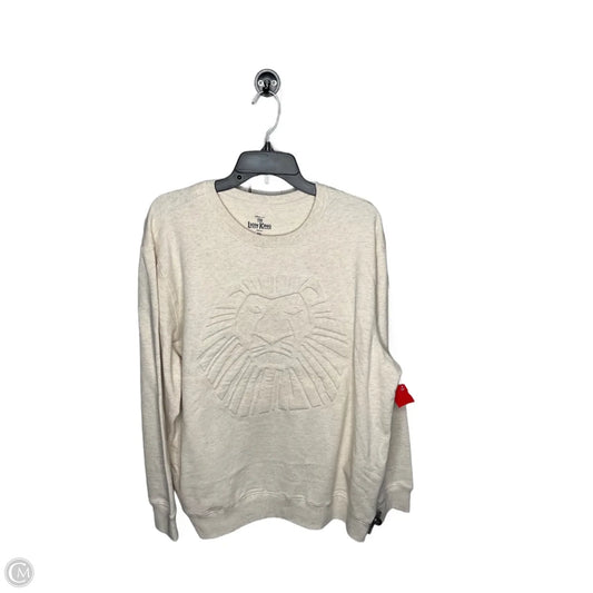 Sweatshirt Crewneck By Disney Store In Tan, Size: Xl