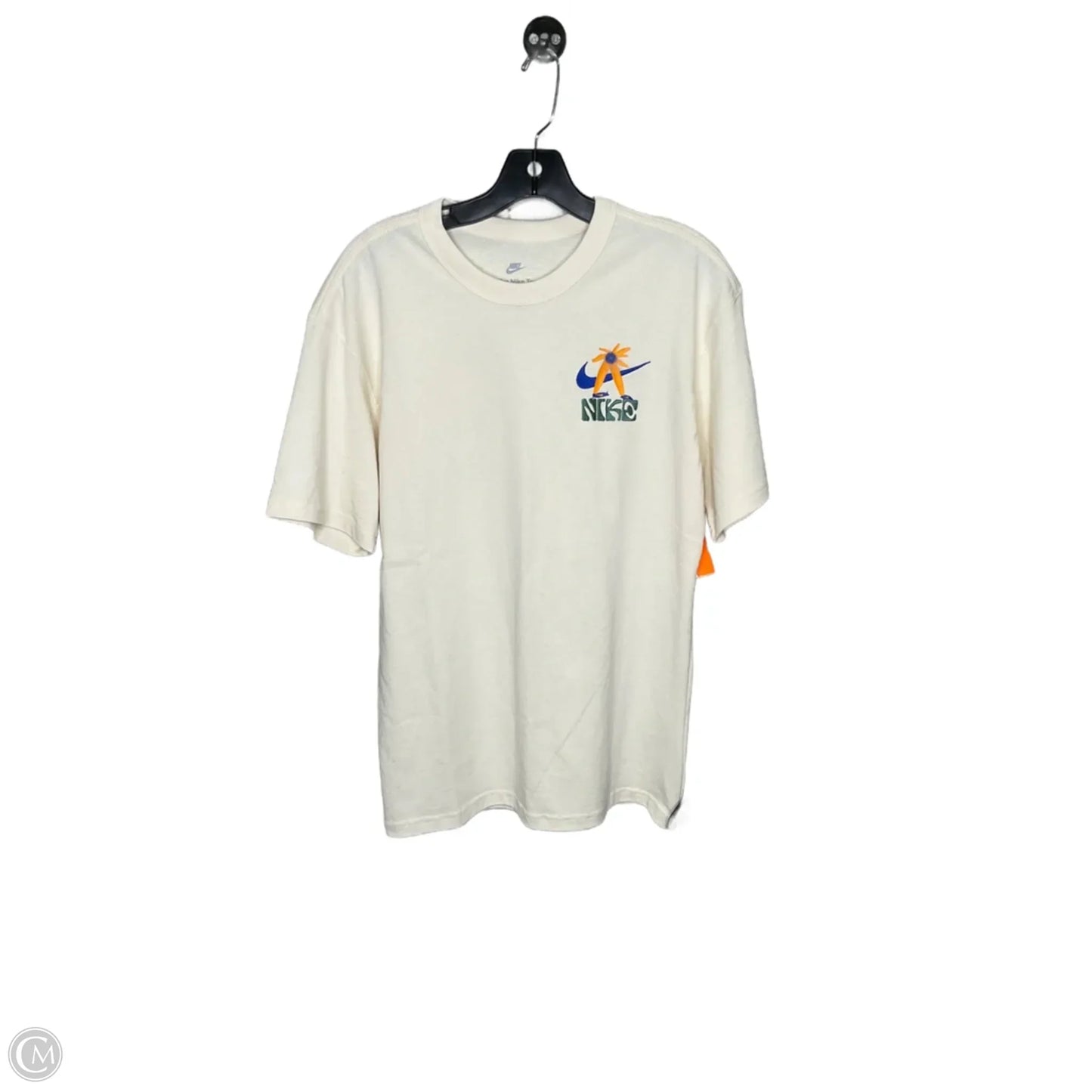 Athletic Top Short Sleeve By Nike Apparel In Cream, Size: Xs