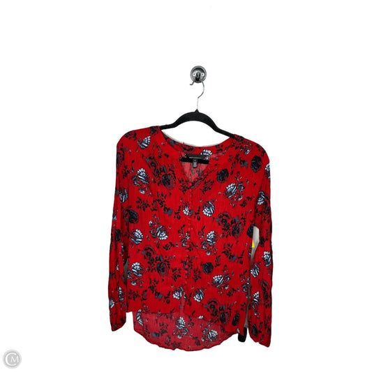 Top Long Sleeve By White House Black Market In Red, Size: S