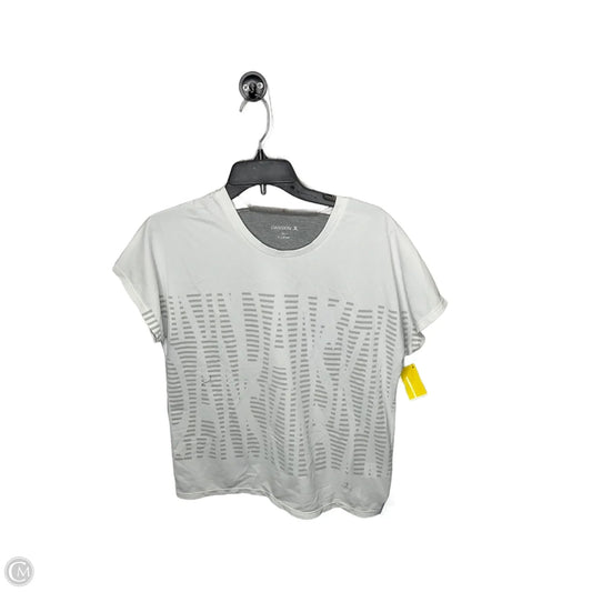 Athletic Top Short Sleeve By Danskin In White, Size: Xl
