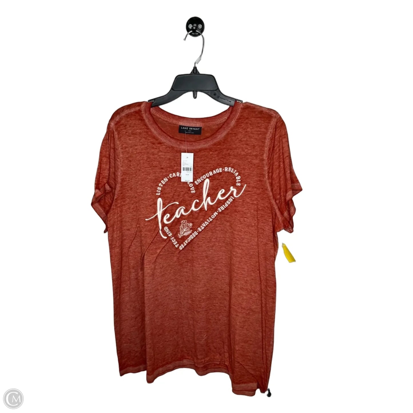 Top Short Sleeve By Lane Bryant In Orange, Size: 1x