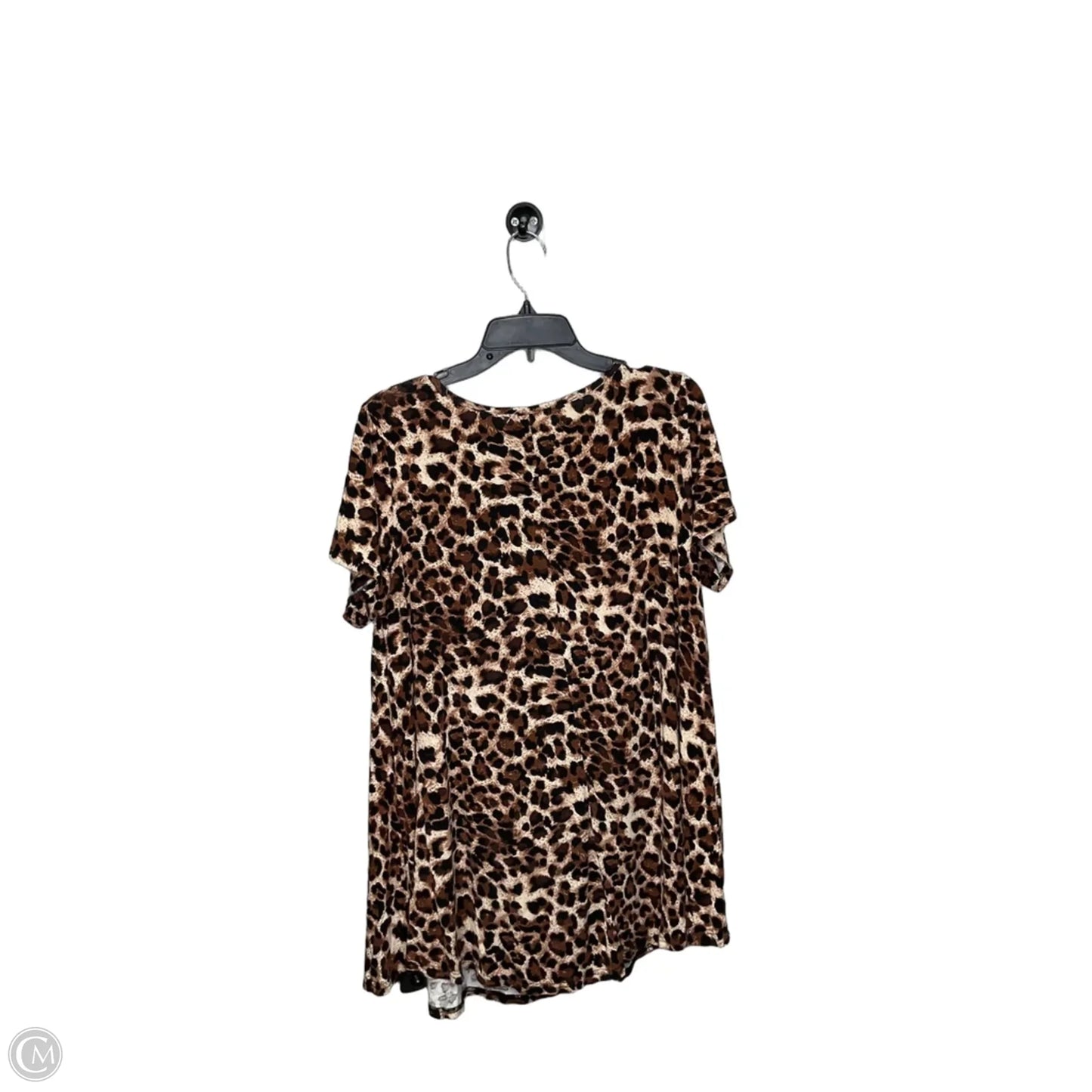 Top Short Sleeve By Clothes Mentor In Animal Print, Size: 1x