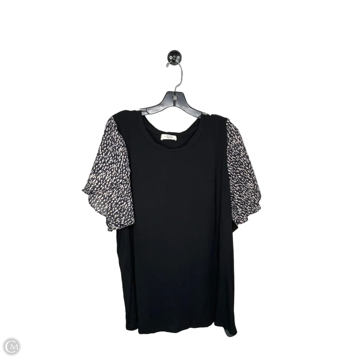 Top Short Sleeve By Clothes Mentor In Black, Size: 2x