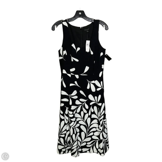 Dress Casual Midi By Ann Taylor In Black & White, Size: 4