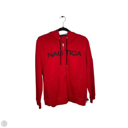 Sweatshirt Hoodie By Nautica In Red, Size: Xl