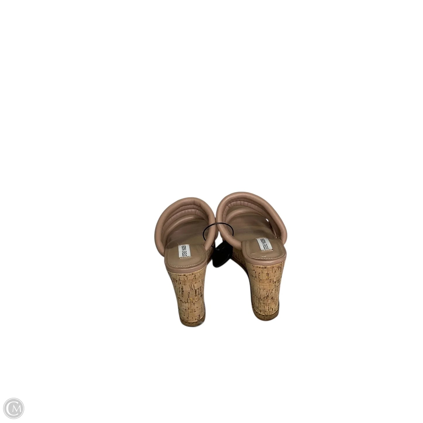 Sandals Heels Wedge By Steve Madden In Beige, Size: 9.5