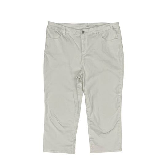 Jeans Cropped By Chicos In White Denim, Size:12