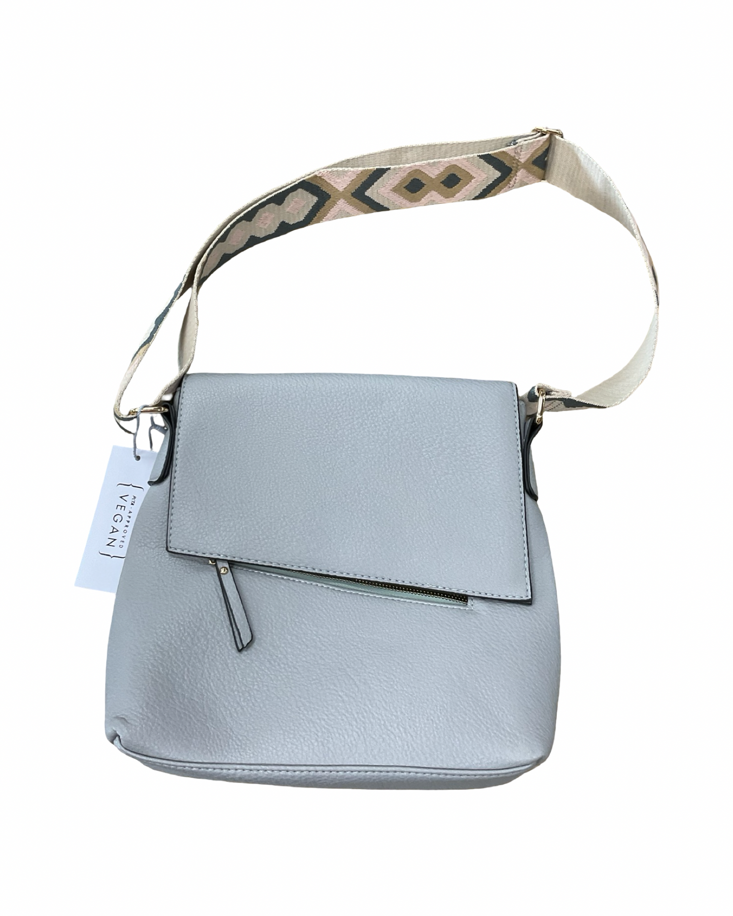 Crossbody By Clothes Mentor In Grey, Size:Medium