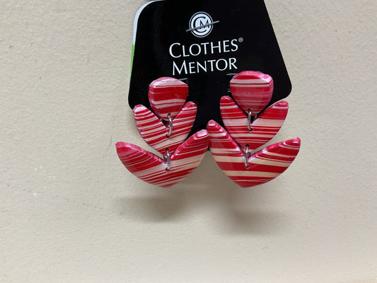 Earrings Dangle/Drop By Clothes Mentor In Red