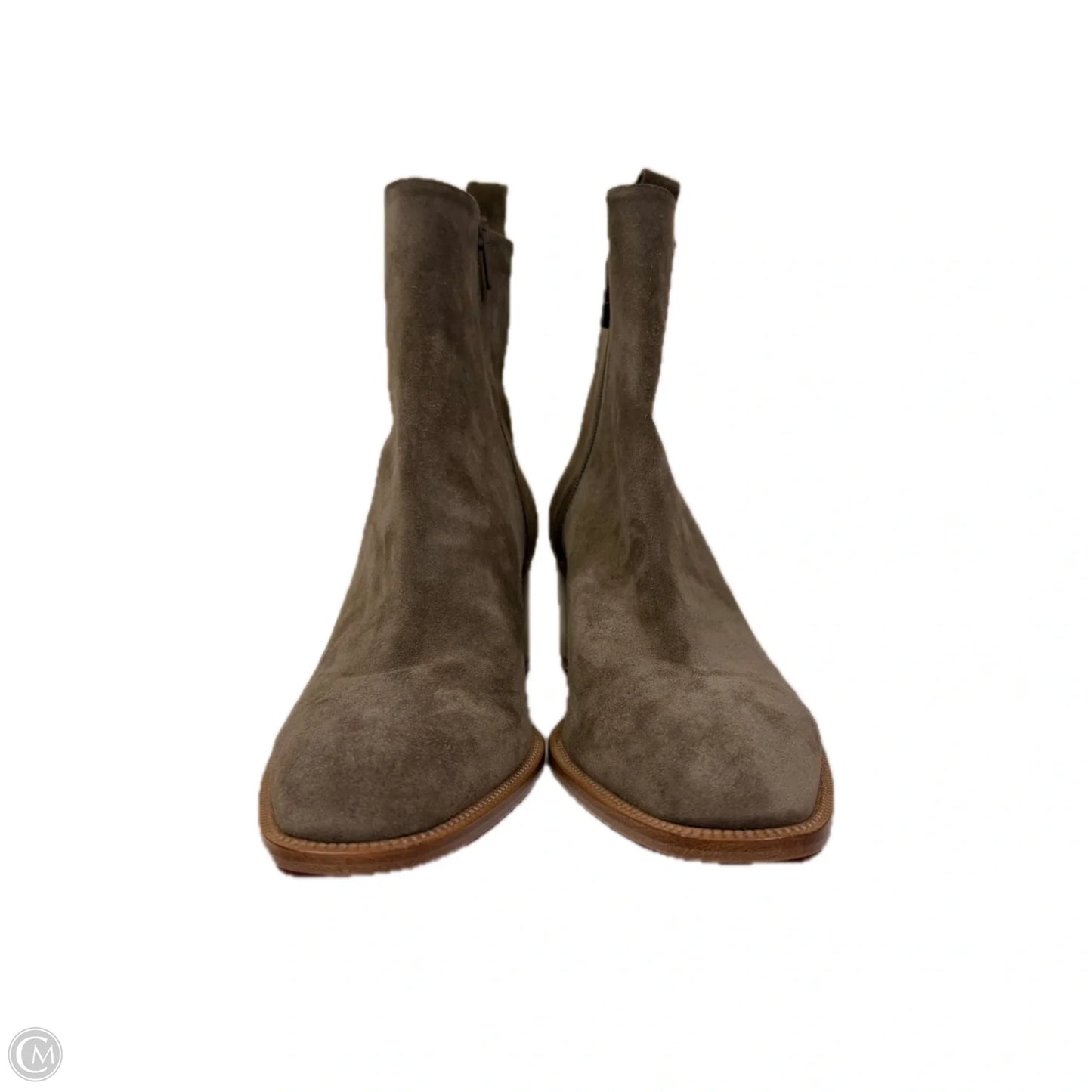 Boots Luxury Designer By Christian Louboutin In Tan, Size: 8.5