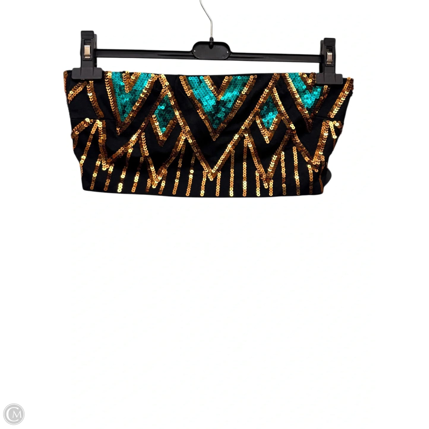 Top Sleeveless By Fashion Nova In Blue & Gold, Size: M