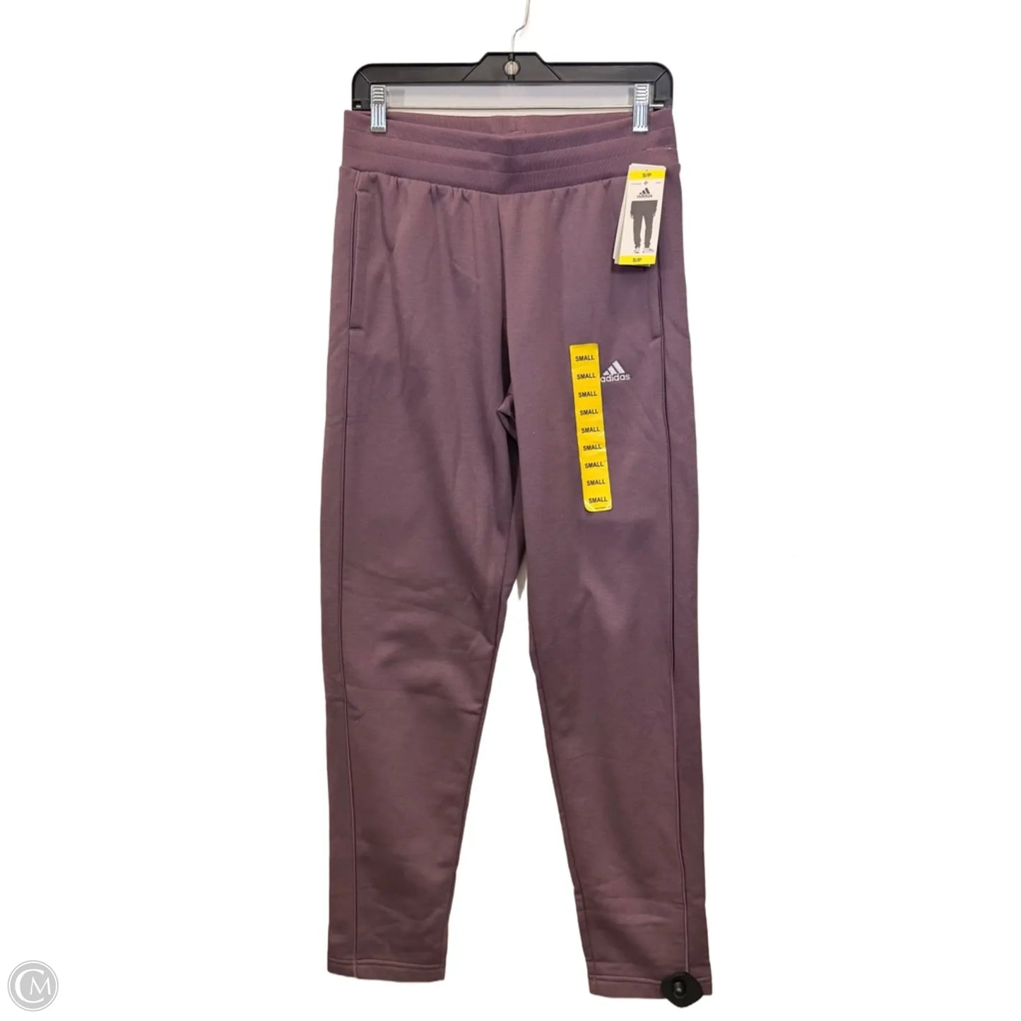 Athletic Pants By Adidas In Purple & White, Size: S