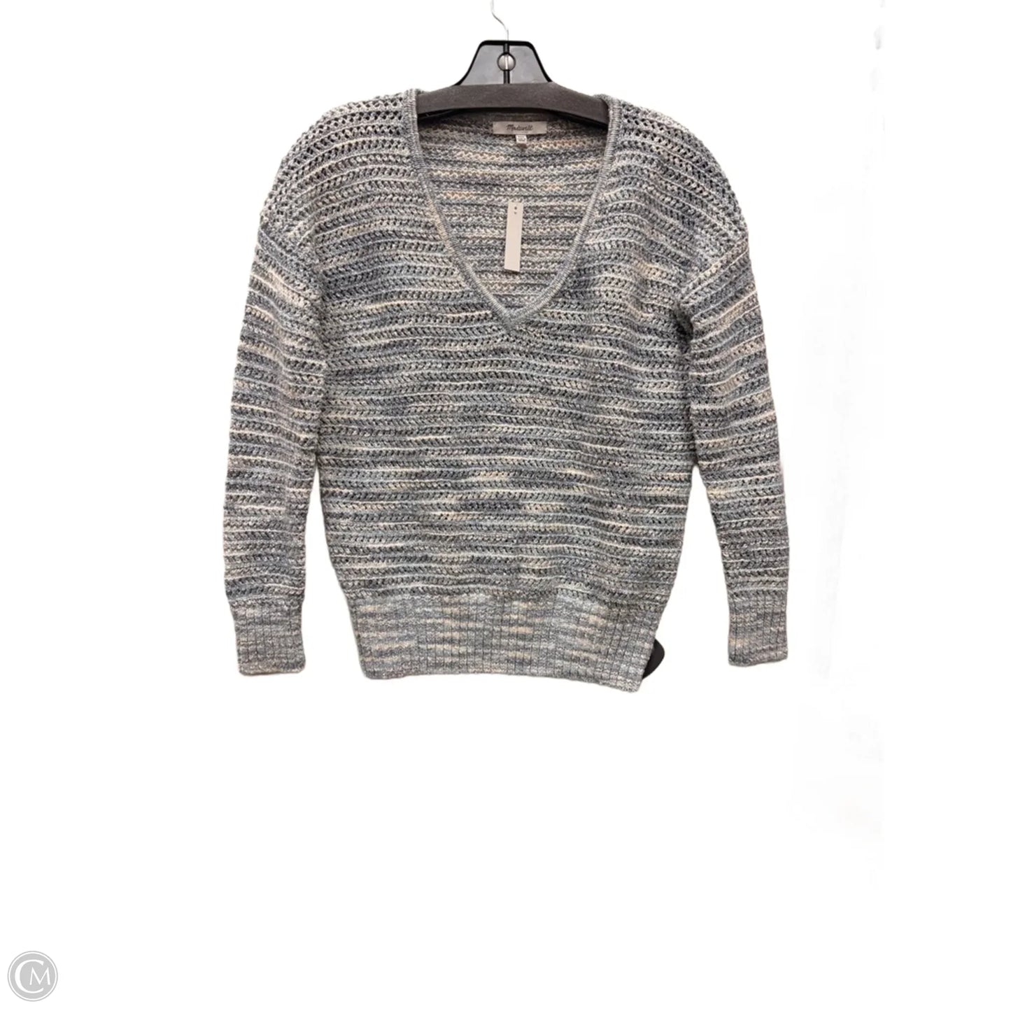 Sweater By Madewell In Blue & White, Size: Xxs