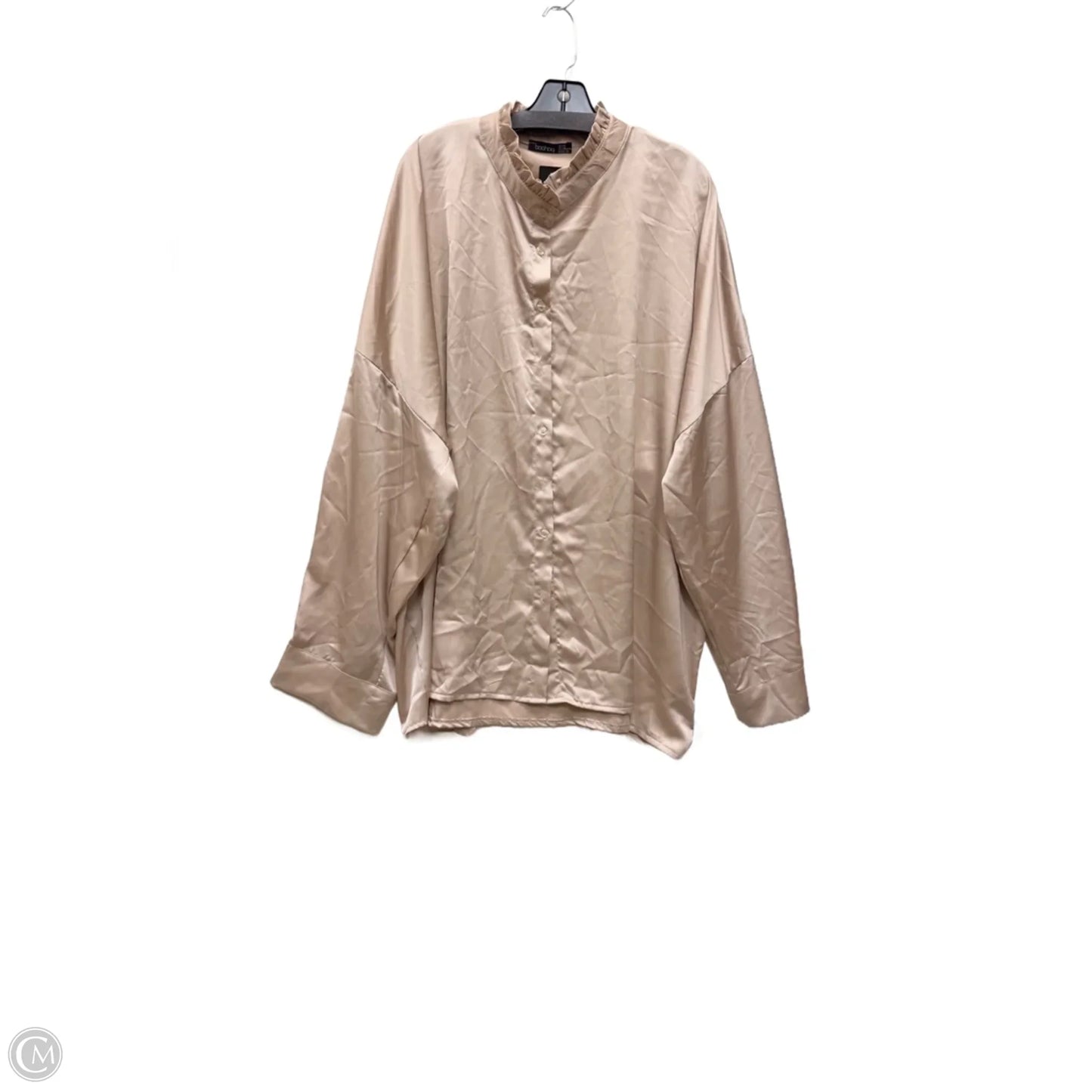Top Long Sleeve By Boohoo Boutique In Tan, Size: 3x