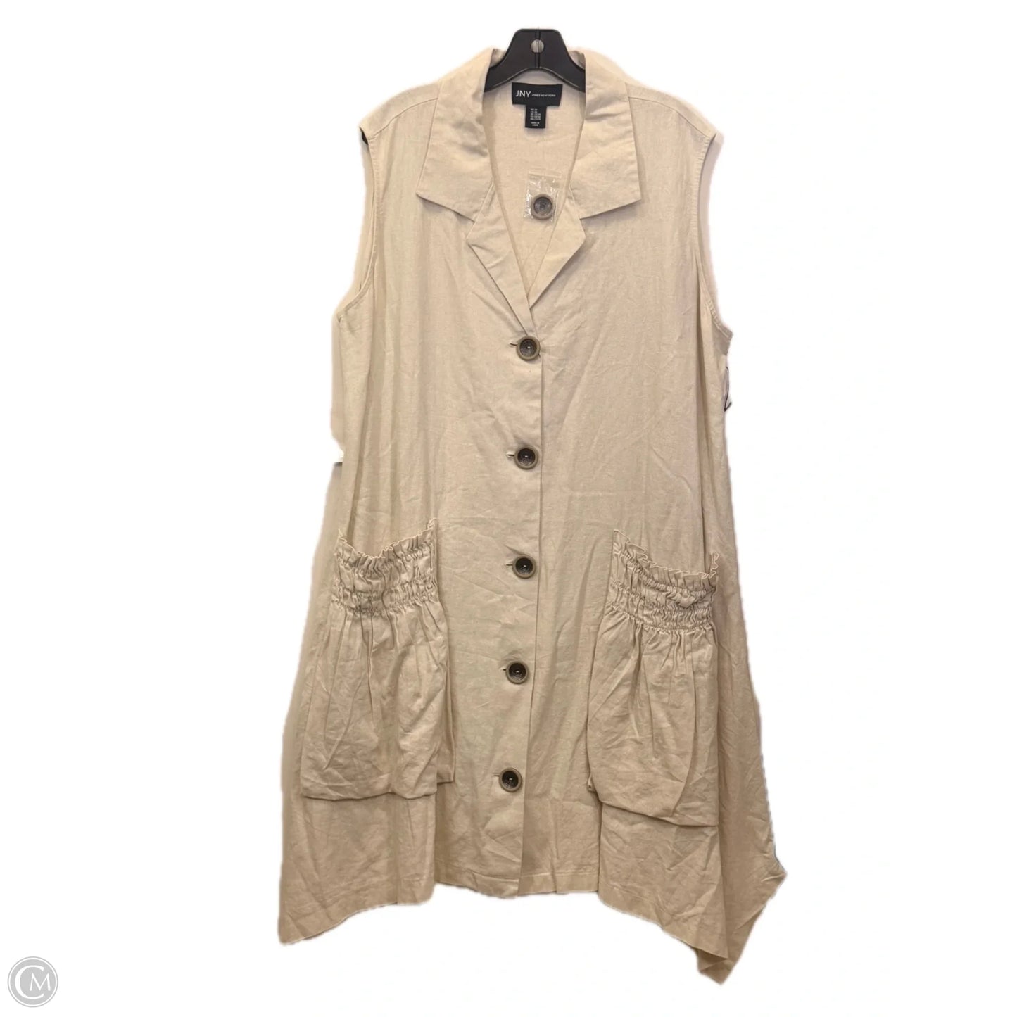 Dress Casual Midi By Jones New York In Tan, Size: 2x