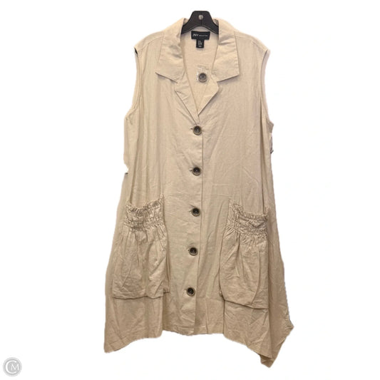 Dress Casual Midi By Jones New York In Tan, Size: 2x