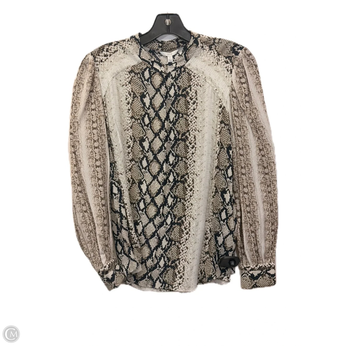 Top Long Sleeve Designer By Joie In Animal Print, Size: S