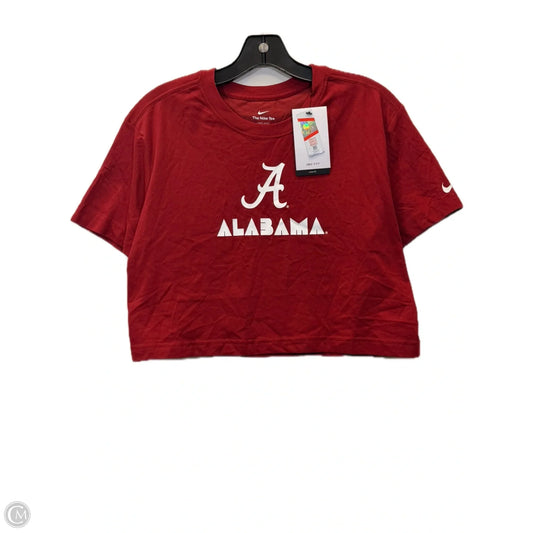 Athletic Top Short Sleeve By Nike Apparel In Red, Size: S