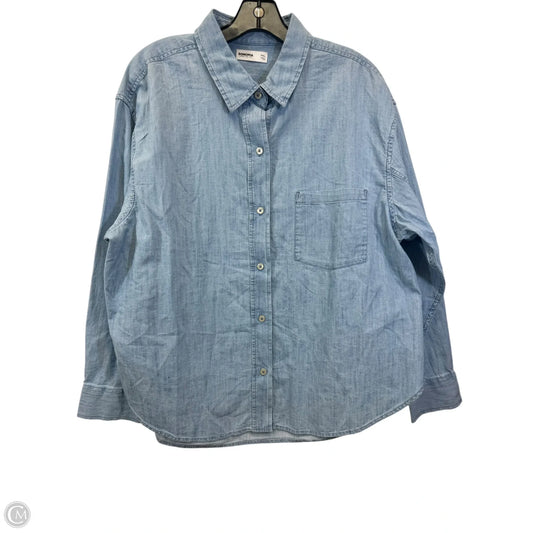 Top Long Sleeve By Sonoma In Blue Denim, Size: Xlp