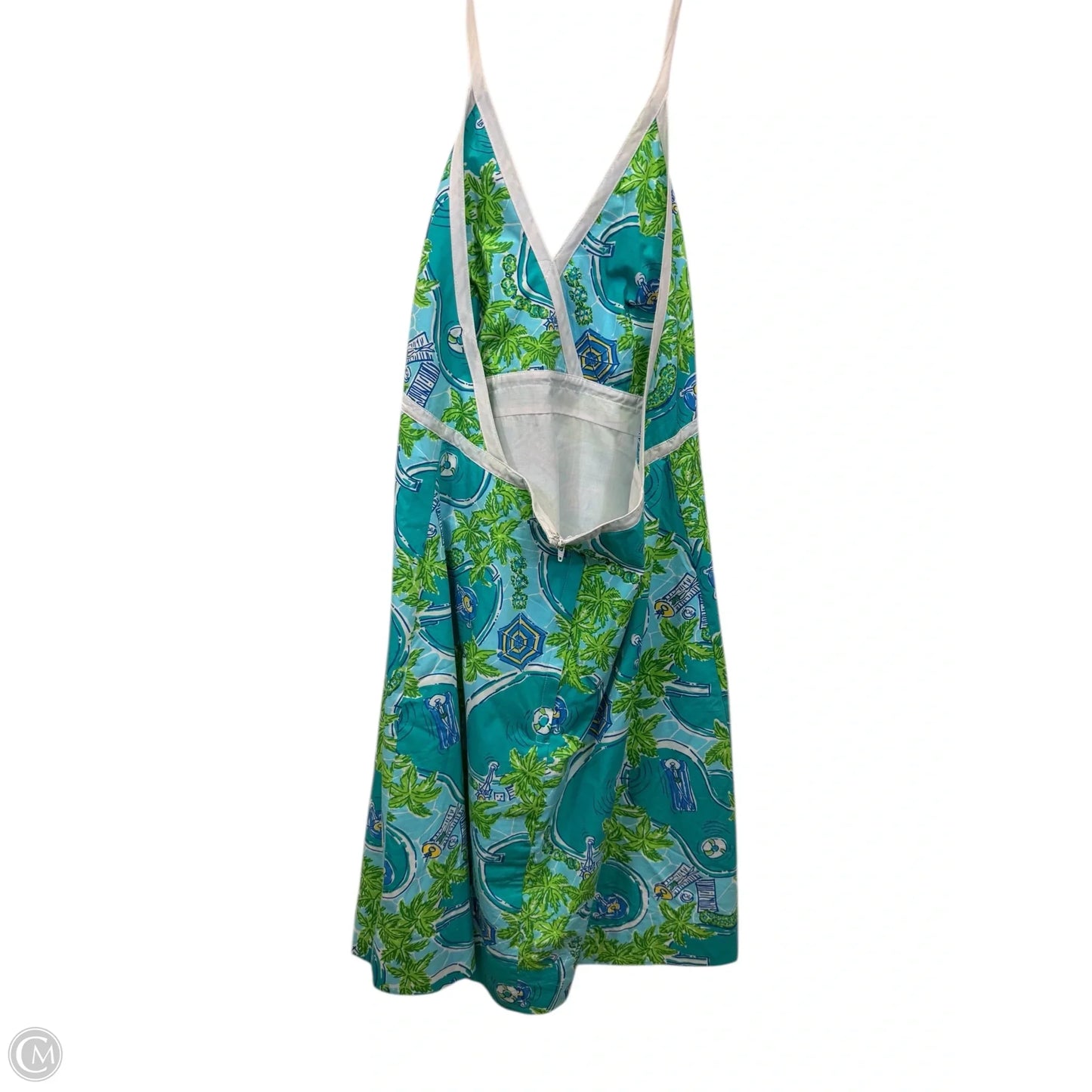 Dress Casual Midi By Lilly Pulitzer In Blue & Green, Size: M