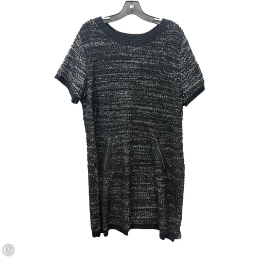 Dress Sweater By Extra touch In Black & White, Size: 3x