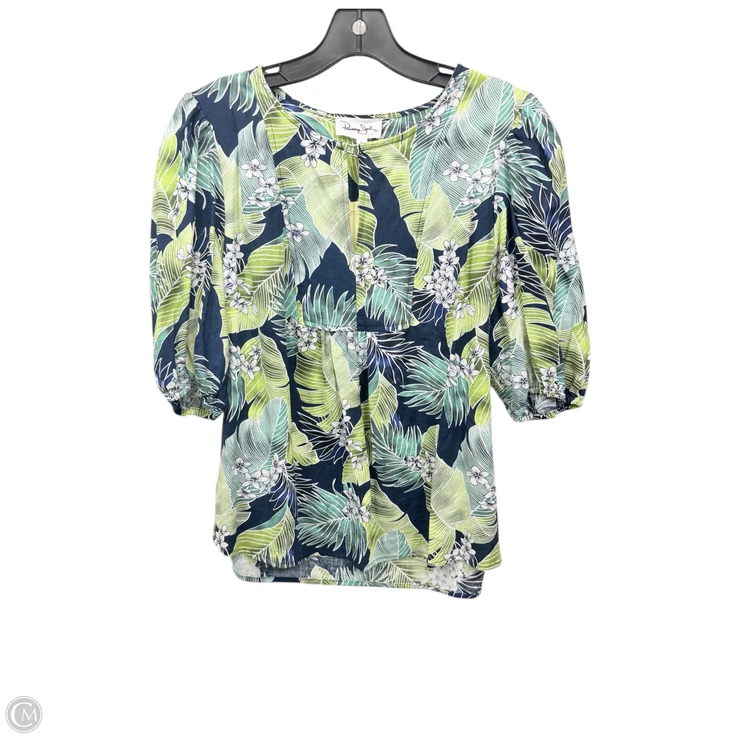 Top Short Sleeve By Panama Jack In Blue & Green, Size: Xl